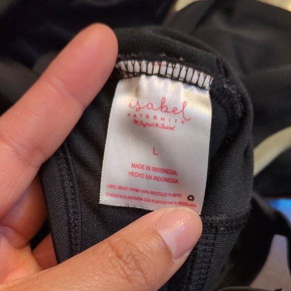 Isabel Maternity Black Tie Front Bow One-Piece Swimsuit - Size Large - Picture 2 of 4